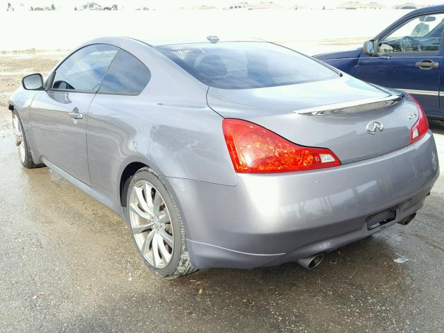 JNKCV64E89M601037 - 2009 INFINITI G37 BASE GRAY photo 3