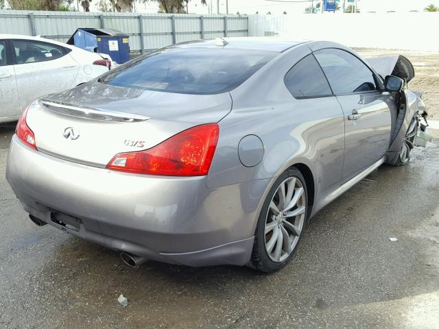 JNKCV64E89M601037 - 2009 INFINITI G37 BASE GRAY photo 4