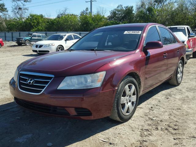 5NPET46C09H472009 - 2009 HYUNDAI SONATA GLS BURGUNDY photo 2