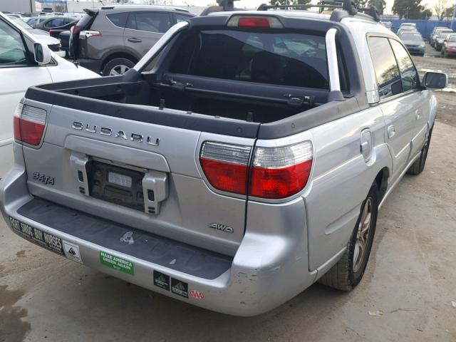 4S4BT61C736100315 - 2003 SUBARU BAJA SILVER photo 4