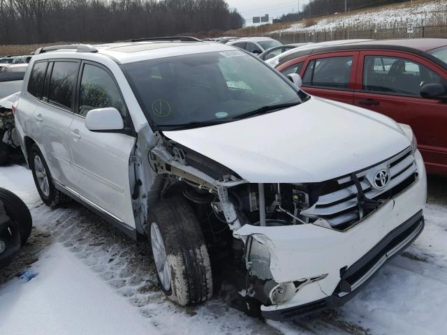 5TDZK3EH5CS068832 - 2012 TOYOTA HIGHLANDER WHITE photo 1