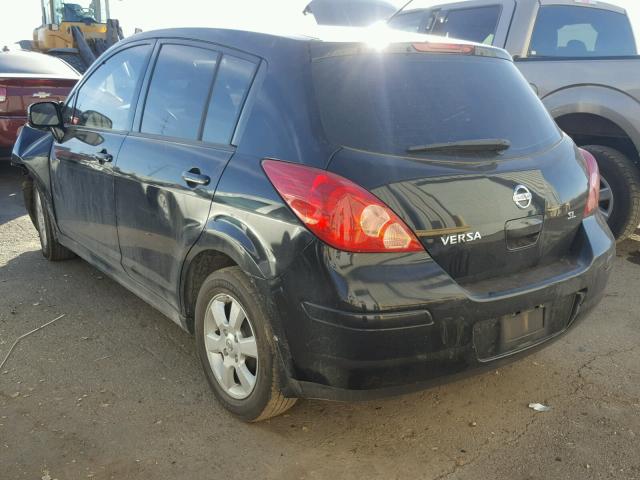 3N1BC13E78L387581 - 2008 NISSAN VERSA S BLACK photo 3