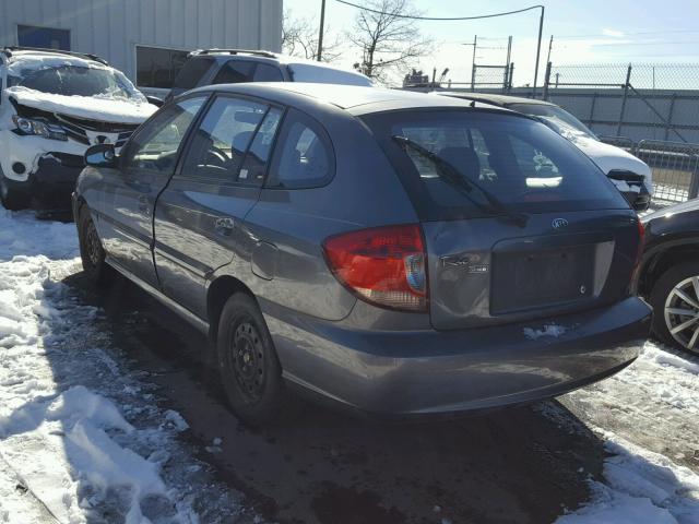 KNADC165656254332 - 2005 KIA RIO CINCO GRAY photo 3