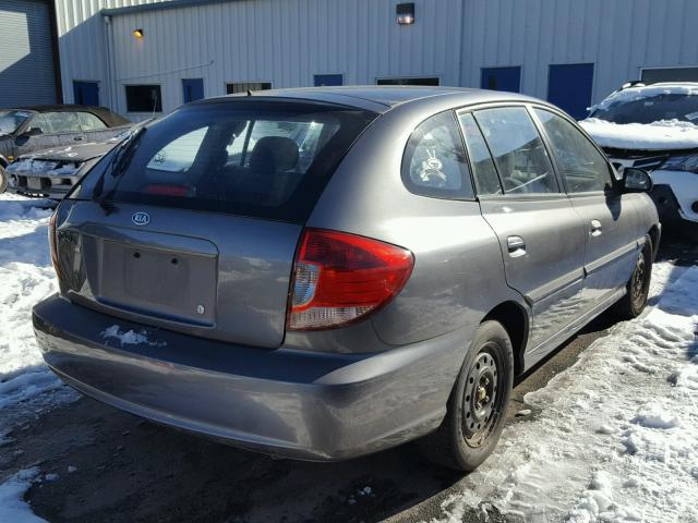 KNADC165656254332 - 2005 KIA RIO CINCO GRAY photo 4