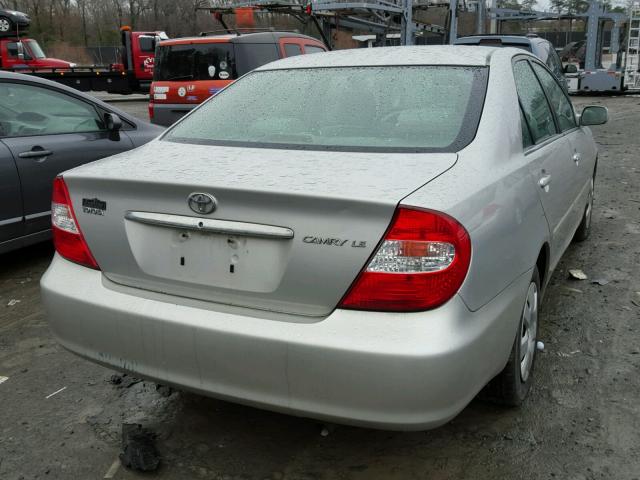 4T1BE32K04U305941 - 2004 TOYOTA CAMRY LE SILVER photo 4