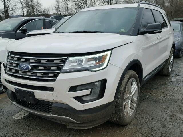 1FM5K8D88HGC54200 - 2017 FORD EXPLORER X WHITE photo 2