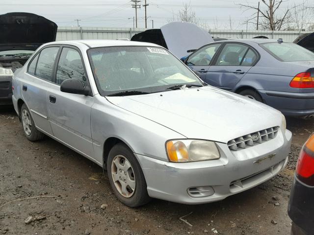 KMHCG45C02U358449 - 2002 HYUNDAI ACCENT GL SILVER photo 1