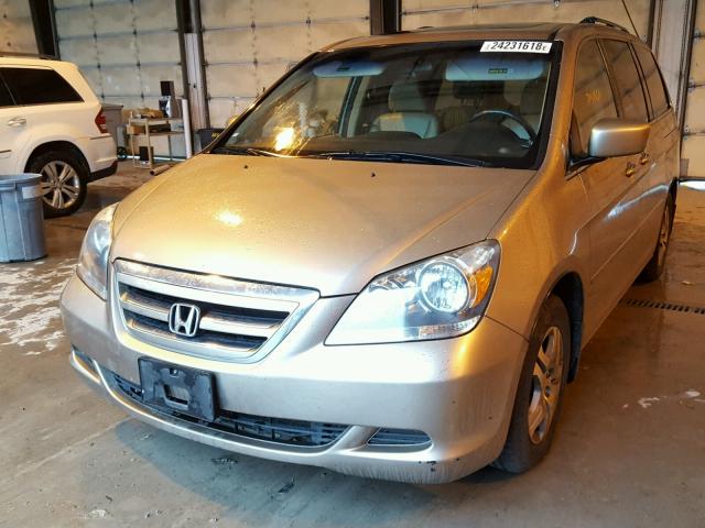 5FNRL38637B412109 - 2007 HONDA ODYSSEY EX GOLD photo 2