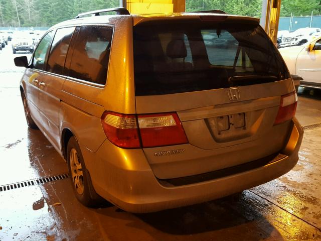 5FNRL38637B412109 - 2007 HONDA ODYSSEY EX GOLD photo 3