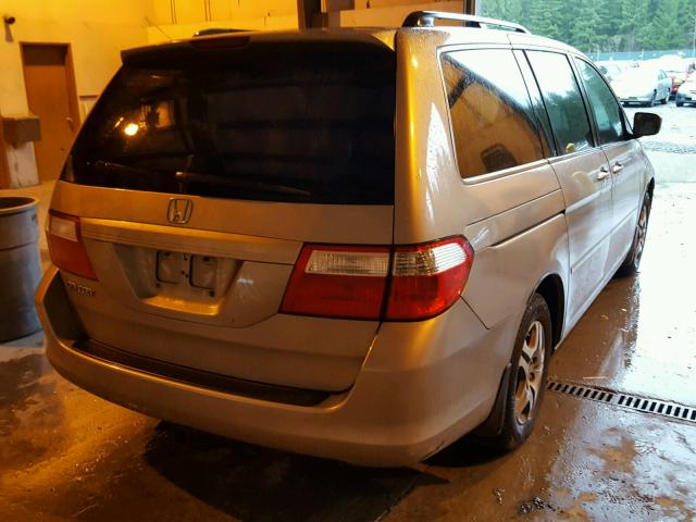 5FNRL38637B412109 - 2007 HONDA ODYSSEY EX GOLD photo 4