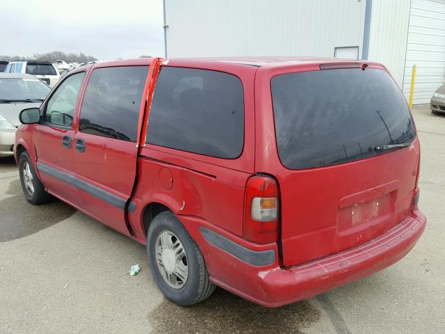 1GNDX03E0YD209447 - 2000 CHEVROLET VENTURE RED photo 3