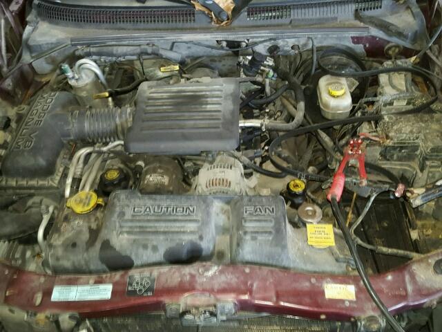 1B7GL2AN9YS763064 - 2000 DODGE DAKOTA QUA MAROON photo 7