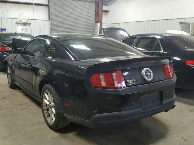 1ZVBP8AN1A5121473 - 2010 FORD MUSTANG BLACK photo 3