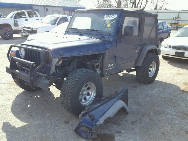 1J4FA291X4P700551 - 2004 JEEP WRANGLER / BLUE photo 2