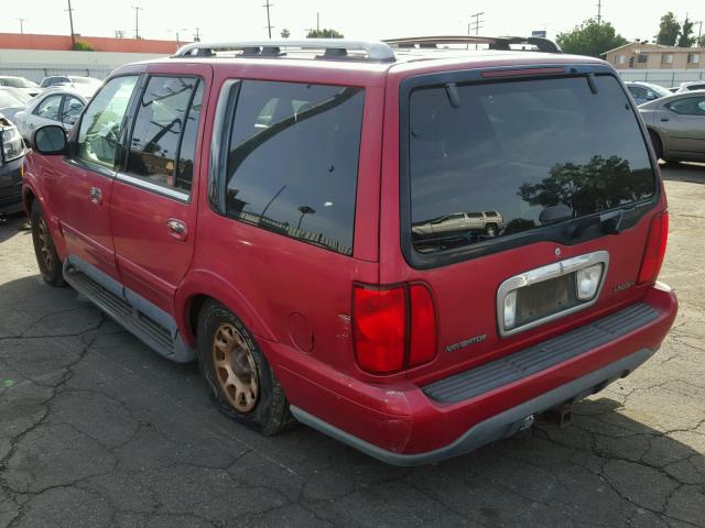 5LMRU27L1XLJ01203 - 1999 LINCOLN NAVIGATOR RED photo 3
