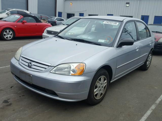 2HGES16543H534497 - 2003 HONDA CIVIC LX SILVER photo 2