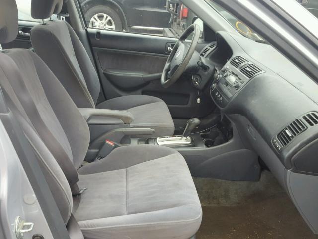 2HGES16543H534497 - 2003 HONDA CIVIC LX SILVER photo 5