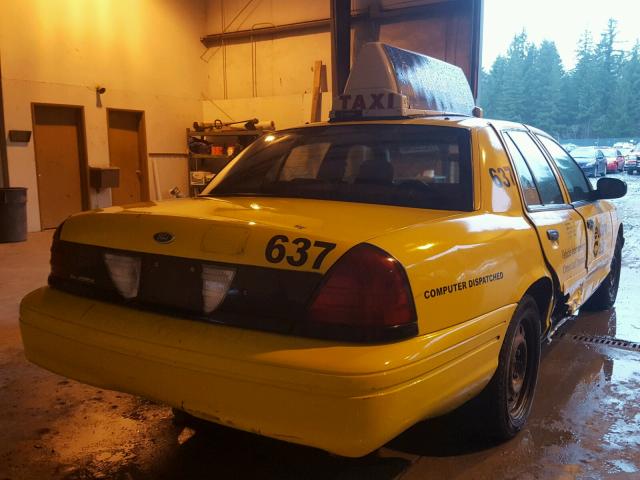 2FAHP71V88X118379 - 2008 FORD CROWN VICT YELLOW photo 4