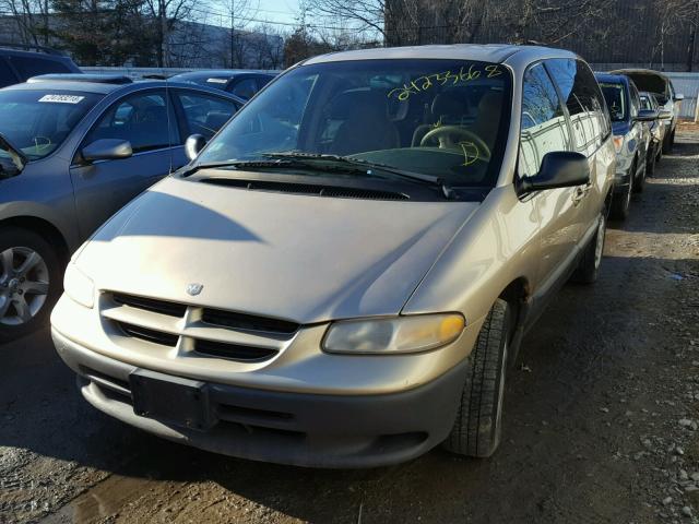 1B4GP45G4YB582009 - 2000 DODGE CARAVAN SE GOLD photo 2