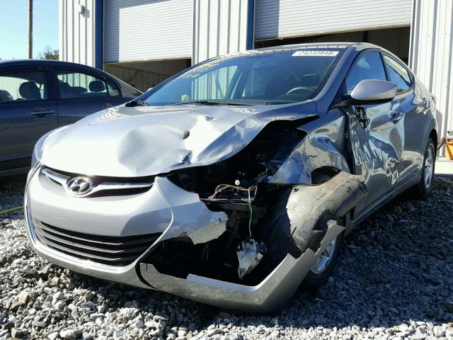 KMHDH4AE3FU310927 - 2015 HYUNDAI ELANTRA SE GRAY photo 2