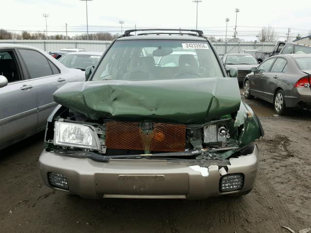 JF1SF65582H714922 - 2002 SUBARU FORESTER S GREEN photo 9