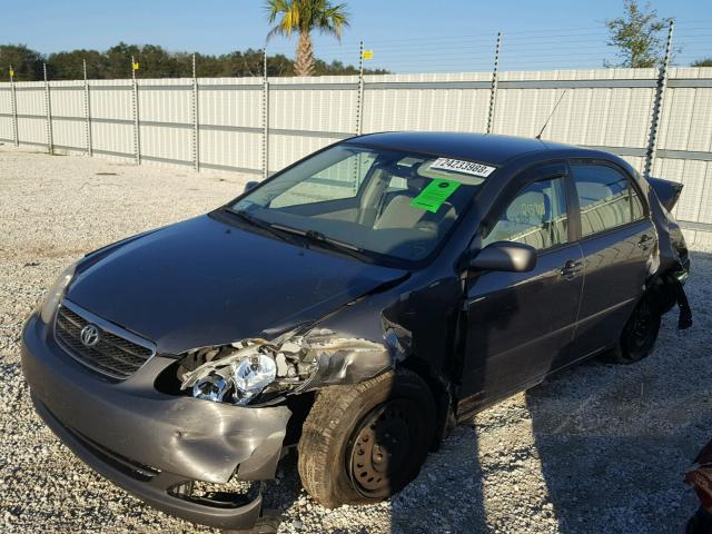 2T1BR32E57C759185 - 2007 TOYOTA COROLLA CE GRAY photo 2