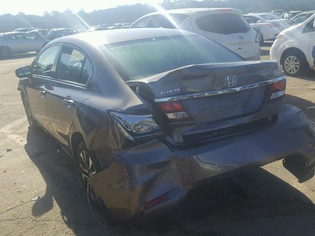 19XFB2F86FE069112 - 2015 HONDA CIVIC EX GRAY photo 3