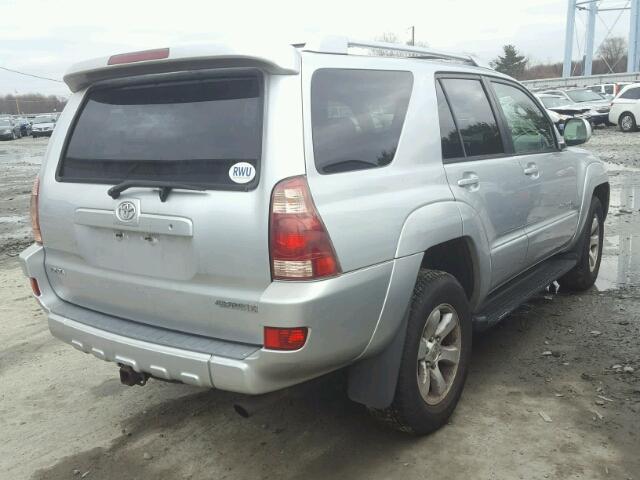 JTEBU14R730018359 - 2003 TOYOTA 4RUNNER SR SILVER photo 4