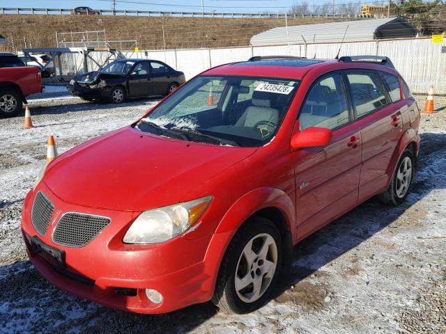 5Y2SM638X5Z445527 - 2005 PONTIAC VIBE RED photo 2