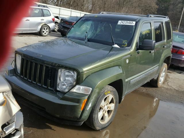 1J8GN28K09W520333 - 2009 JEEP LIBERTY SP GREEN photo 2