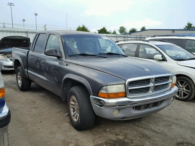 1D7HL48N74S720087 - 2004 DODGE DAKOTA QUA GRAY photo 1