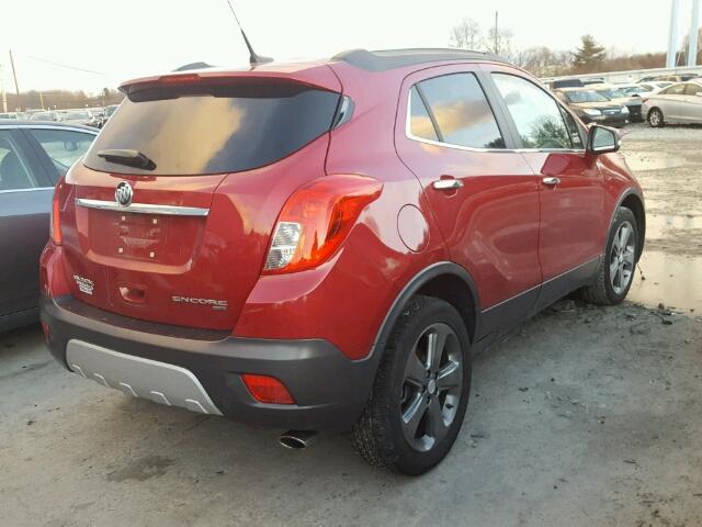 KL4CJGSB8EB703983 - 2014 BUICK ENCORE RED photo 4