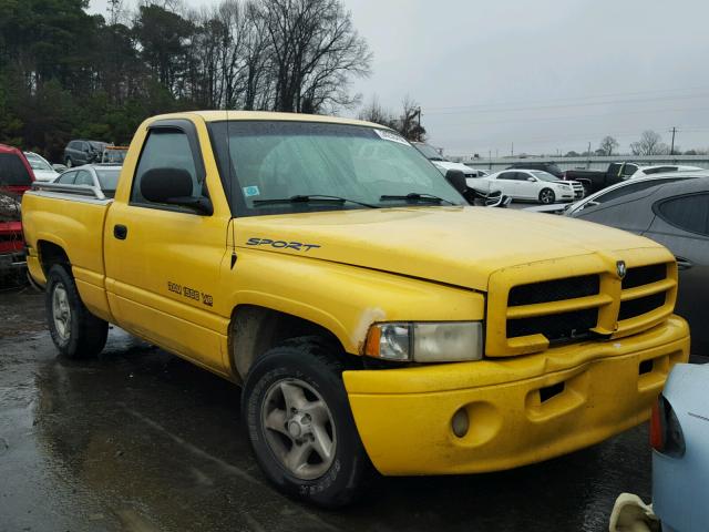 1B7HC16YXXS174220 - 1999 DODGE RAM 1500 YELLOW photo 1