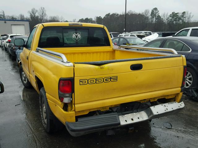 1B7HC16YXXS174220 - 1999 DODGE RAM 1500 YELLOW photo 3