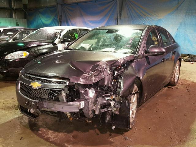 1G1PD5SB3E7311654 - 2014 CHEVROLET CRUZE LT BLACK photo 2