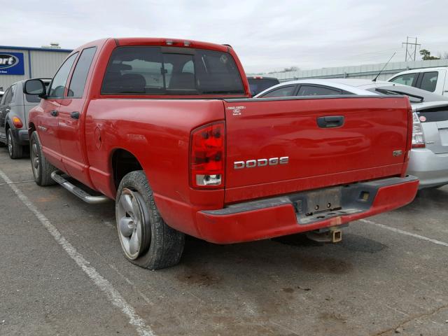 1D7HA18D74S675874 - 2004 DODGE RAM 1500 S RED photo 3