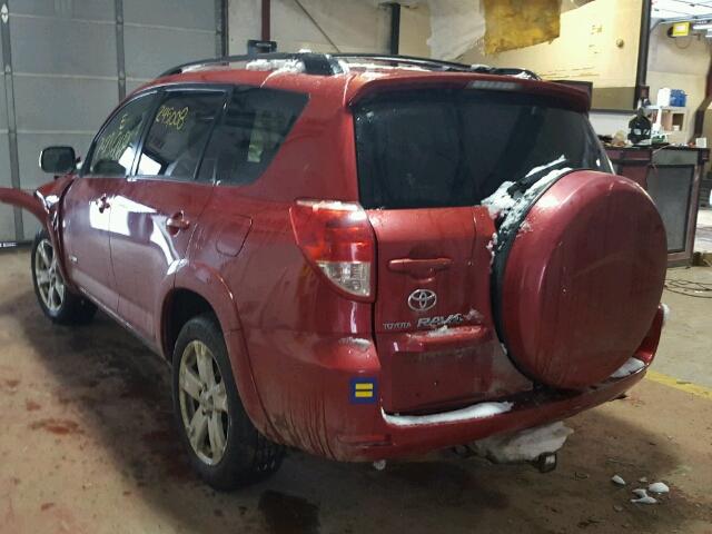 JTMBK32VX75019925 - 2007 TOYOTA RAV4 SPORT RED photo 3