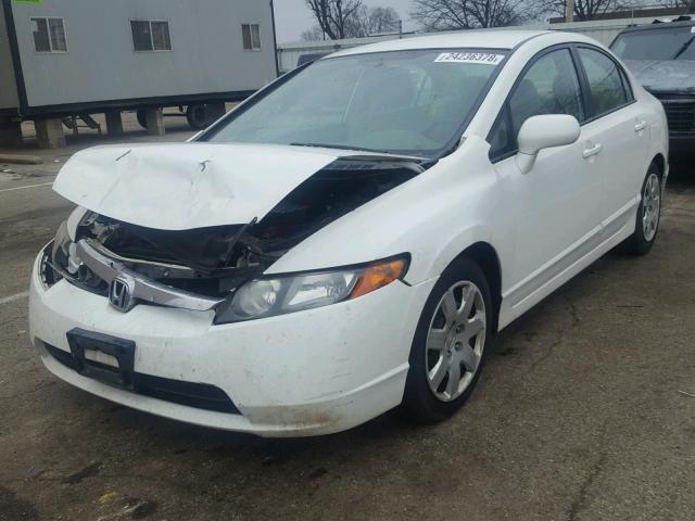 1HGFA16517L142111 - 2007 HONDA CIVIC LX WHITE photo 2