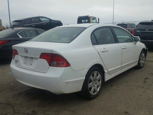 1HGFA16517L142111 - 2007 HONDA CIVIC LX WHITE photo 4