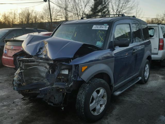 5J6YH28553L044337 - 2003 HONDA ELEMENT EX BLUE photo 2