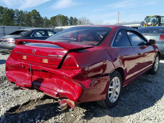 1HGCG22572A010133 - 2002 HONDA ACCORD EX RED photo 4