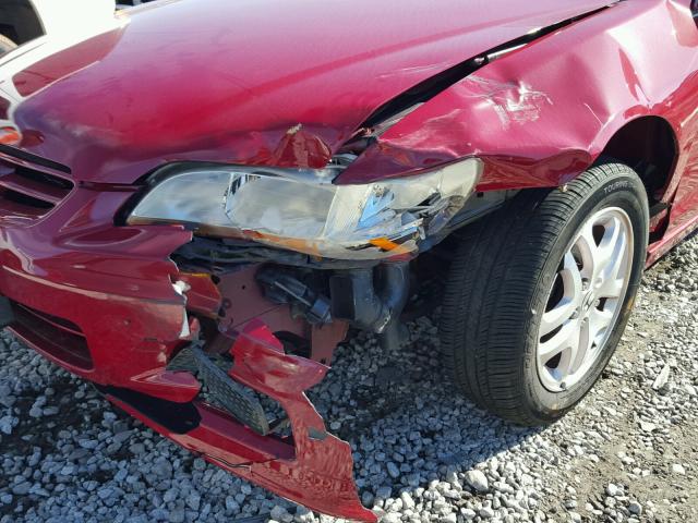 1HGCG22572A010133 - 2002 HONDA ACCORD EX RED photo 9