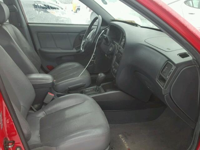 KMHDN46D65U042835 - 2005 HYUNDAI ELANTRA GL RED photo 5