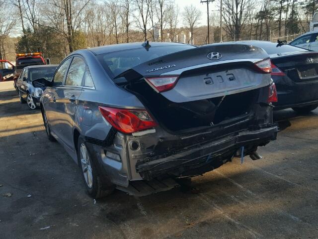 5NPEB4AC6EH889218 - 2014 HYUNDAI SONATA GLS SILVER photo 3