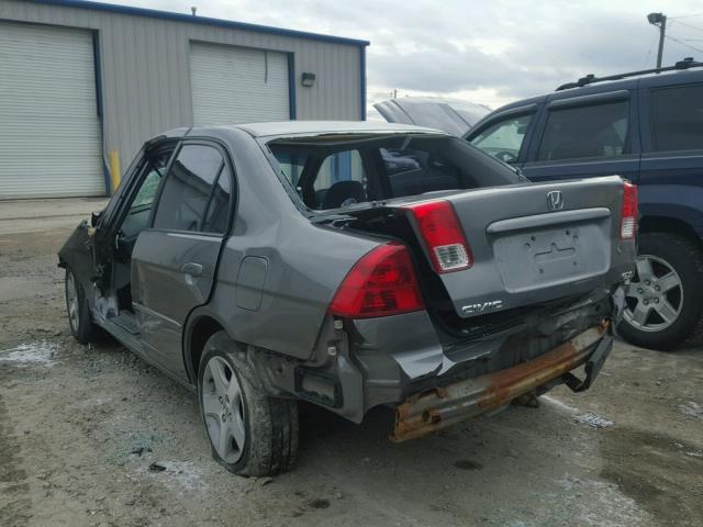 2HGES26784H515315 - 2004 HONDA CIVIC EX ნაცრისფერი ფოტო 3