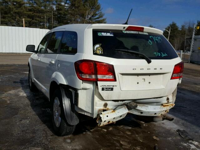 3C4PDCAB6CT141022 - 2012 DODGE JOURNEY SE WHITE photo 3