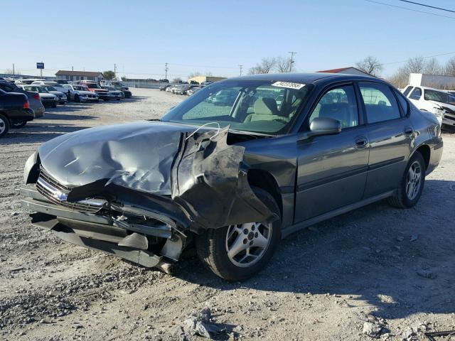 2G1WF52E449397537 - 2004 CHEVROLET IMPALA GRAY photo 2