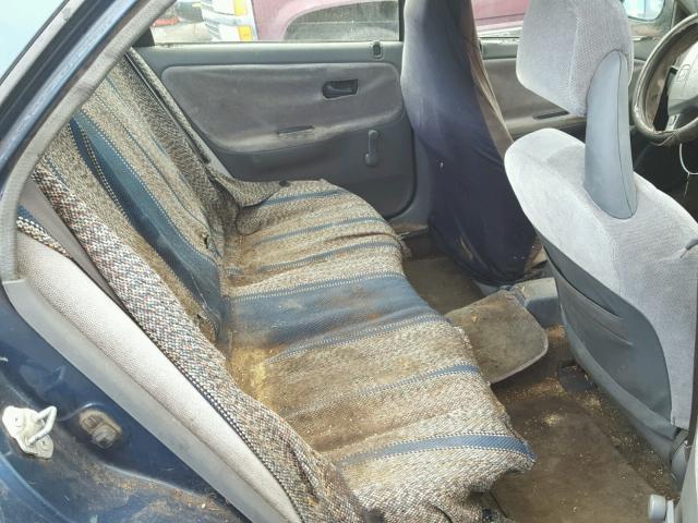 1HGEG8642PL043405 - 1993 HONDA CIVIC DX BLUE photo 6