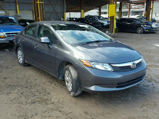 19XFB2F56CE068625 - 2012 HONDA CIVIC LX GRAY photo 1