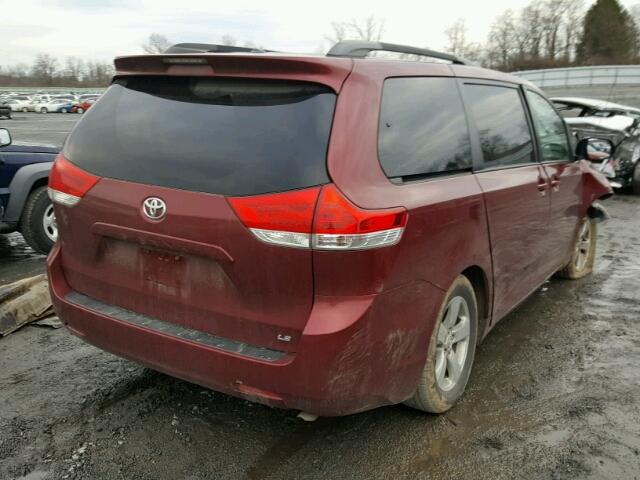 5TDKK3DC0CS252521 - 2012 TOYOTA SIENNA LE MAROON photo 4